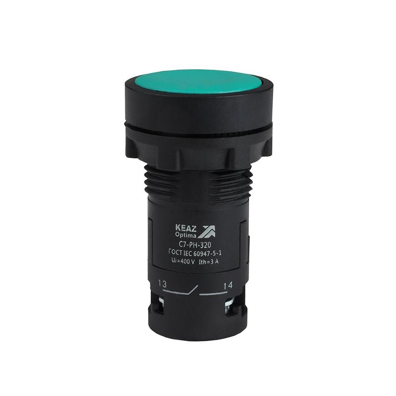 C7-PH-320 Кнопка с фиксацией зеленая 2НО XB7NH33 | 362080 | КЭАЗ — КЭАЗ (Курский электроаппаратный завод)