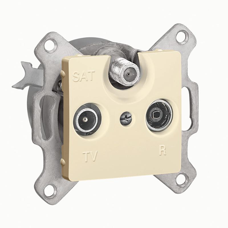 Cariva DIY Розетка TV-FM-SAT звезда, слоновая кость | 695927 | Legrand — Legrand