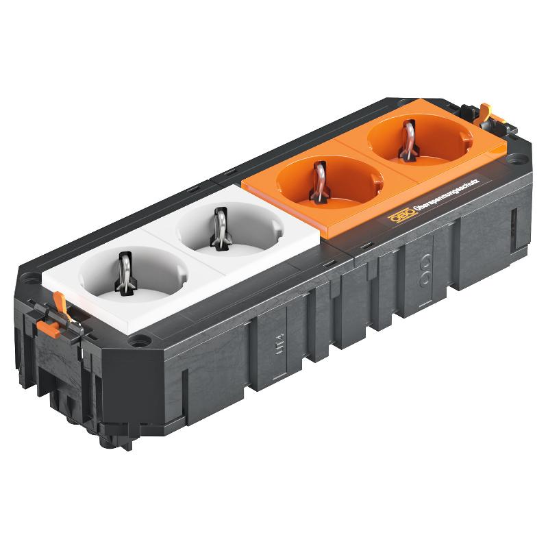 Коробка монтажная укомплектованная UT4 GST18i (2+2 розетки) с защитой | 7404678 | OBO Bettermann — OBO Bettermann