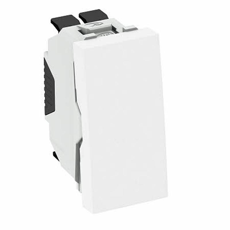 Переключатель одноклавишный 1-полюсный 10A 250В 0,5 модуля Modul45, 45х22,5 мм белый | 6120920 | OBO Bettermann — миниатюра 2