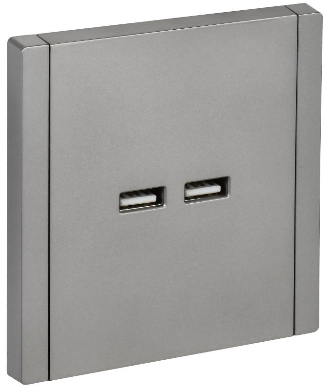 FORTE&PIANO Розетка USB A+A 3,1А FP549 сталь | FP-U21-D31-K46 | IEK — IEK (ИЭК)