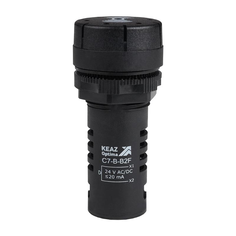 Зуммер с пульсирующим сигналом OptiSignal Compact D22 C7-B-B2F черный 24 В AC/DC  | 362179 | КЭАЗ — фото 1 | Sento