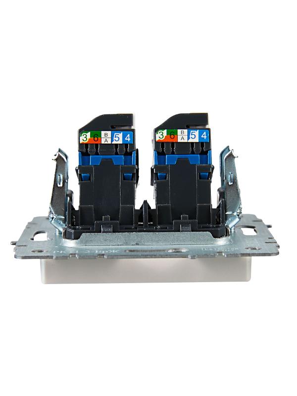BRITE Розетка компьютерная 2-ая RJ45 кат.6 РК11-2-БрЖ жемчуг | BR-K20-2-K36 | IEK — миниатюра 5