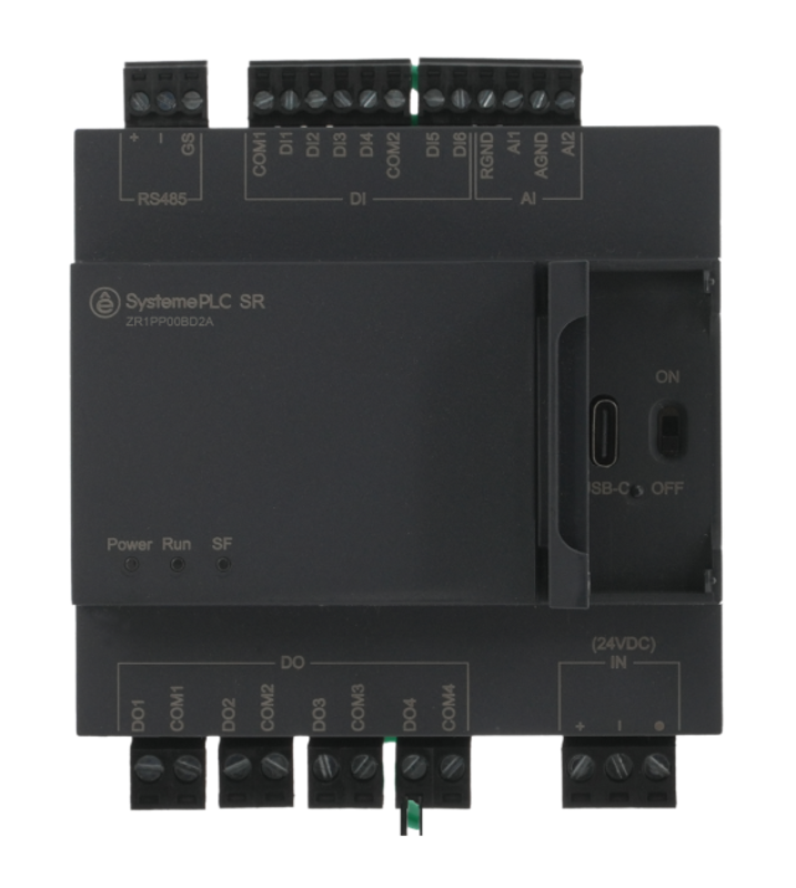 Интеллектуальное реле SR1; 24 VDC; 12 IO: 6 DI, 4 DO (реле); 2 AI; 1xRS485 | ZR1PP00BD2A | SE — миниатюра 3