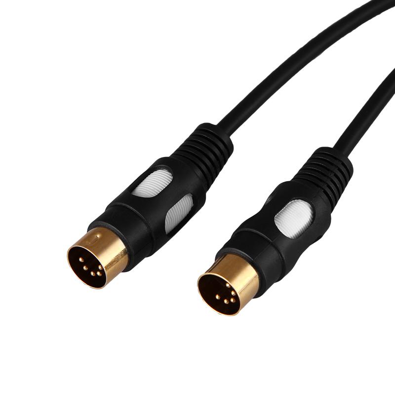 Шнур DIN 5 Pin - DIN 5 Pin, длина 1,5 метра (GOLD) | 17-2522 | REXANT — миниатюра 1
