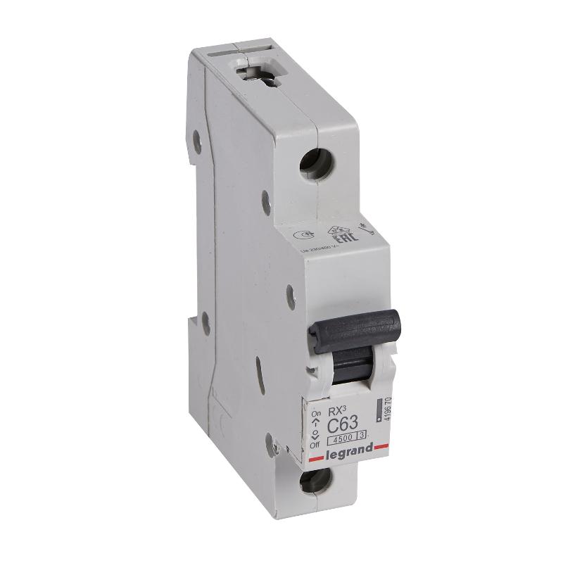 Выключатель автоматический  однополюсный RX3 4500 63А C 4,5кА | 419670 | Legrand — Legrand