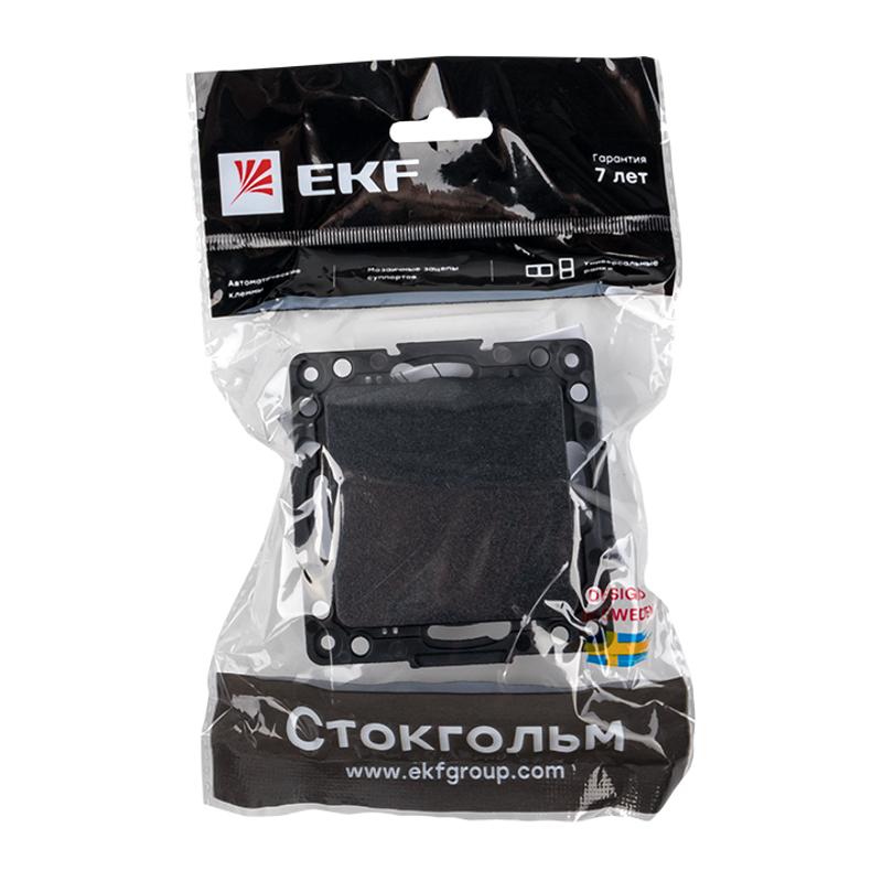 Стокгольм Механизм Выключателя 1-кл. 10А черный PROxima | EZV10-021-10 | EKF — миниатюра 6
