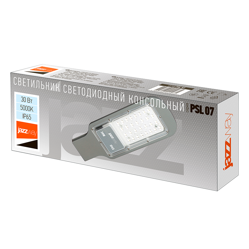 Светильник светодиодный уличный консольный PSL 07 30w 5000K IP65 (3г.гар) | .5041035 | Jazzway — миниатюра 6