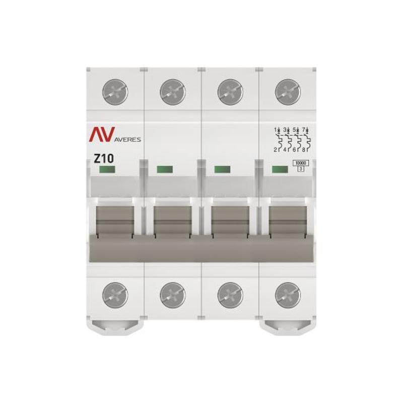 Выключатель автоматический AV-10 4P 10A (Z) 10kA AVERES | mcb10-4-10Z-av | EKF — миниатюра 3