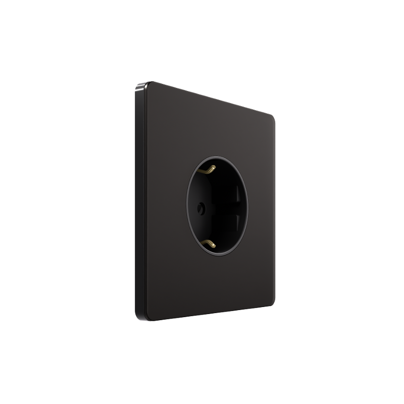 Systeme Infinity, Розетка С/У с ЗК (250В, 16А, защит.шторки), Полярная ночь — Systeme Electric