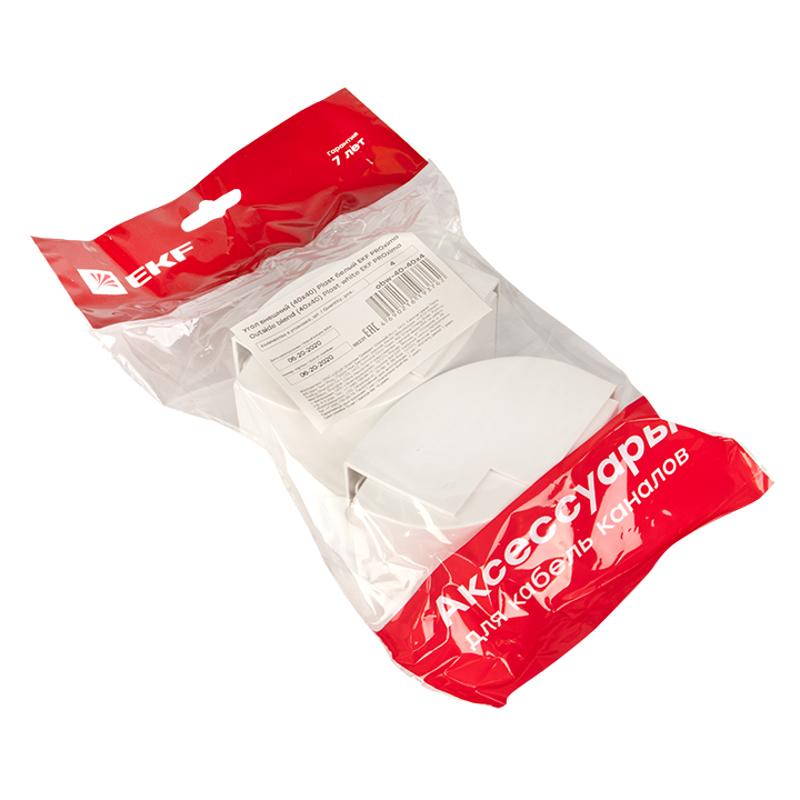 Угол внешний (40х40) (4 шт) Plast EKF PROxima Белый|obw-40-40x4|EKF — миниатюра 2