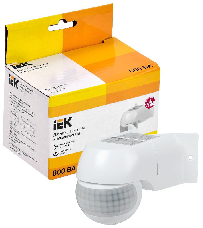 Датчик движения ДД 016 белый 800Вт 180гр 12м IP44 | LDD11-016-800-001 | IEK — миниатюра 2