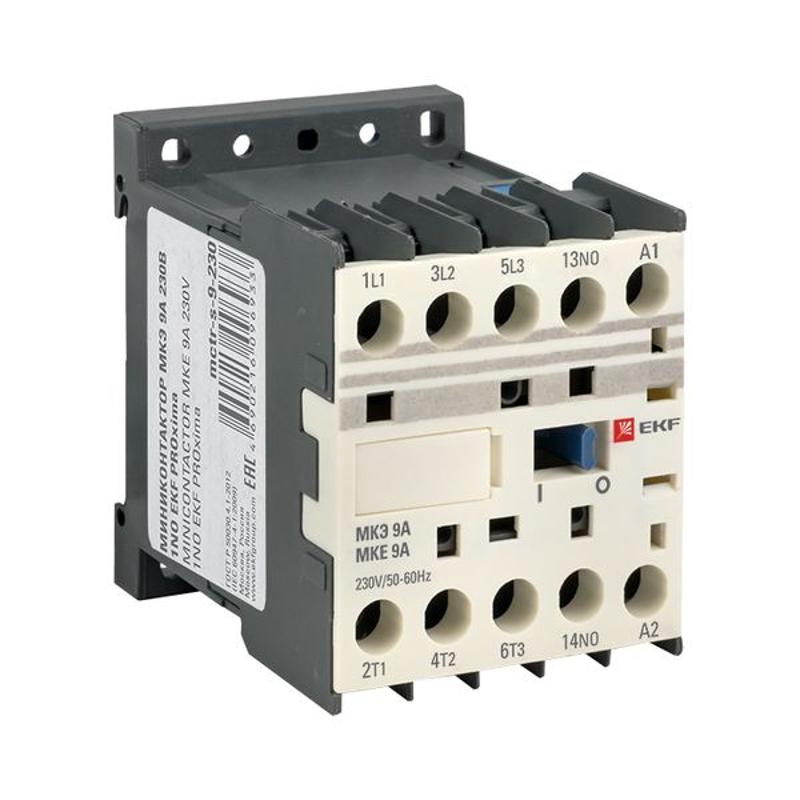 Миниконтактор МКЭ 9А 230В 1NO EKF PROxima | Mctr-s-9-230 | EKF — миниатюра 18