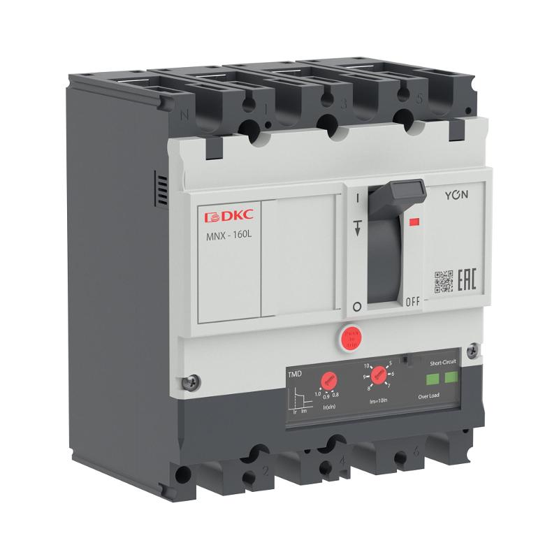 Авт. выкл. YON pro MNX160L 4P 160A 70kA при AC415V расц. TMD | MNX160L4PTMD0160 | DKC — миниатюра 1