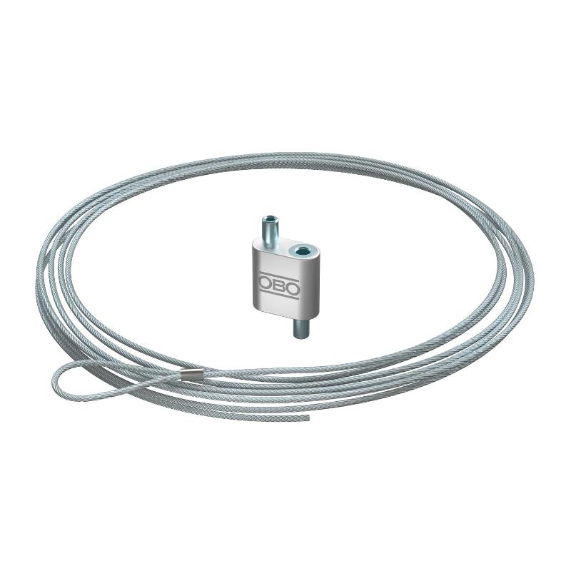 Подвес тросовый QWT S 2 3M G с петлей и фиксатором, 2,0х3000 мм ( QWT S 2 3M G ) | 1450127 | OBO Bettermann — OBO Bettermann