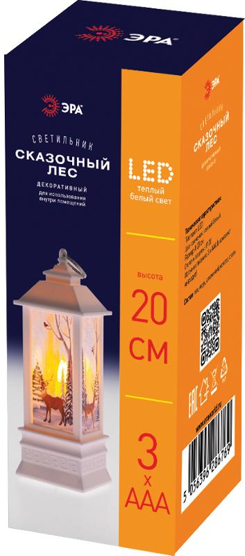 Новогодний декоративный светильник Сказочный лес  EGNDS-05   теплый белый, диодов , h 20 см, 3*ААА, IP20 | Б0051938 | ЭРА — миниатюра 4