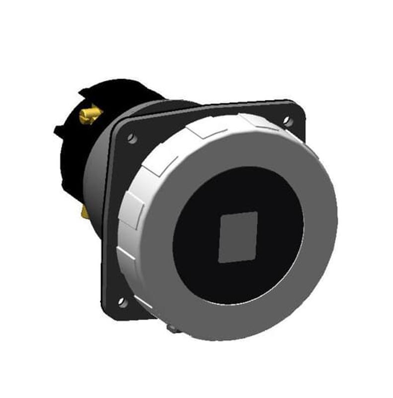 Розетка панельная с прямым унифицированным фланцем 2125RU6W LP, 125A, 2P+E, IP67, 6ч|2CMA192729R1000| ABB — ABB