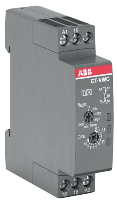 Реле времени CT-VWC.12 компактное (импульс при включ.) 24-48B DC, 24-240B AC (7 диапазонов времени 0,05с...100ч) 1ПК | 1SVR508130R0000 | ABB — ABB