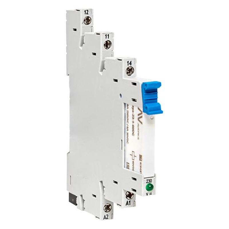Реле промежуточное с розеткой в сборе РП slim 23/1 6A 230В AC | rps-23-1-60-rms230AC | EKF — EKF