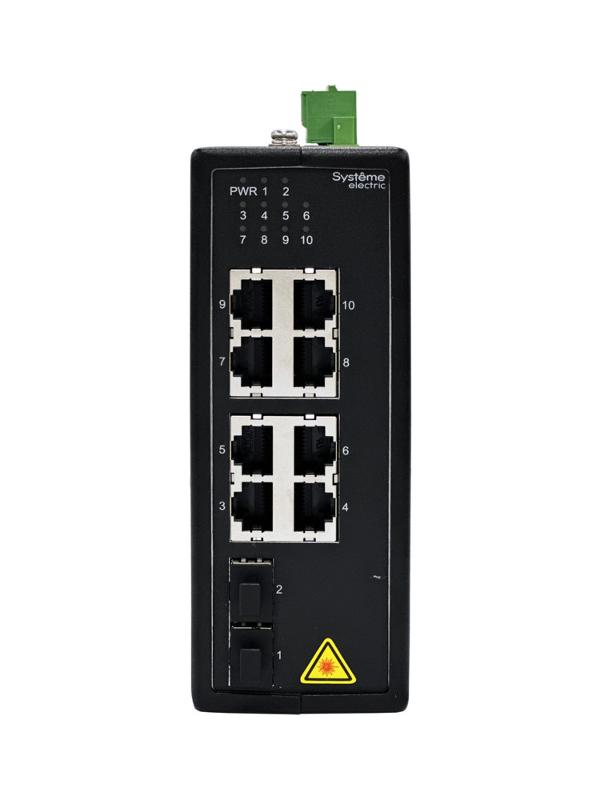 Неуправляемый промышленный коммутатор Ethernet, 8x10/100/1000BaseT, 2x100/1000BaseX SFP | NSETU210T08X02A | SE — миниатюра 3
