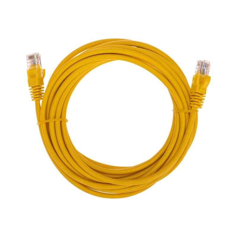 Патч-корд U/UTP, CAT 5e, RJ45-RJ45, 26AWG, LSZH, желтый, 5м REXANT | 02-0105-5 | REXANT — фото 1 | Sento