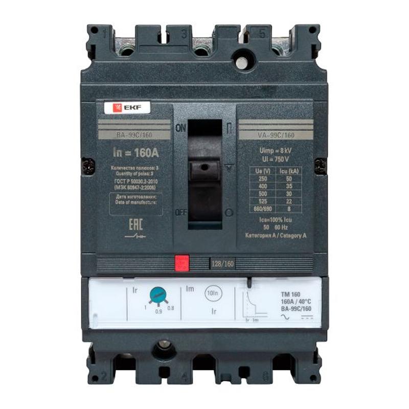Выключатель автоматический ВА-99C (Compact NS) 160/160А 3P 36кА EKF PROxima | mccb99C-160-160 | EKF — миниатюра 16