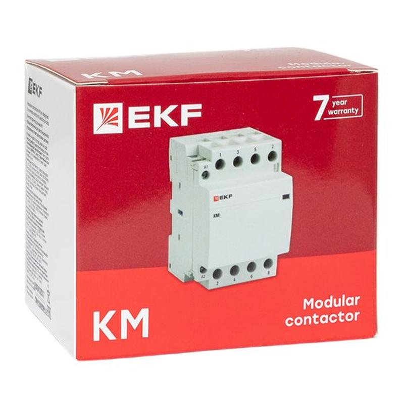 Контактор модульный КМ 40А 4NО (3 мод.) EKF PROxima | km-3-40-40 | EKF — миниатюра 15