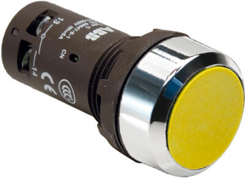 Кнопка CP1-30Y-11 желтая без фиксации 1НО+1HЗ | 1SFA619100R3073 | ABB — ABB