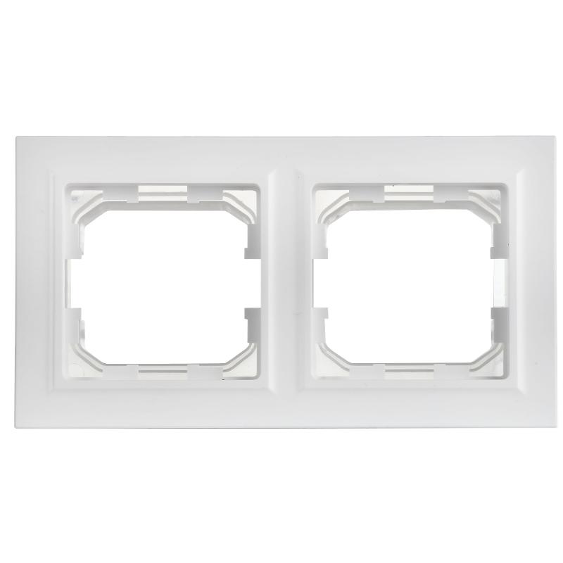 BRITE Рамка 2-местная IP44 РУ-2-БрАБ-44 арктический белый  | BR-M22-44-K91 | IEK — миниатюра 2