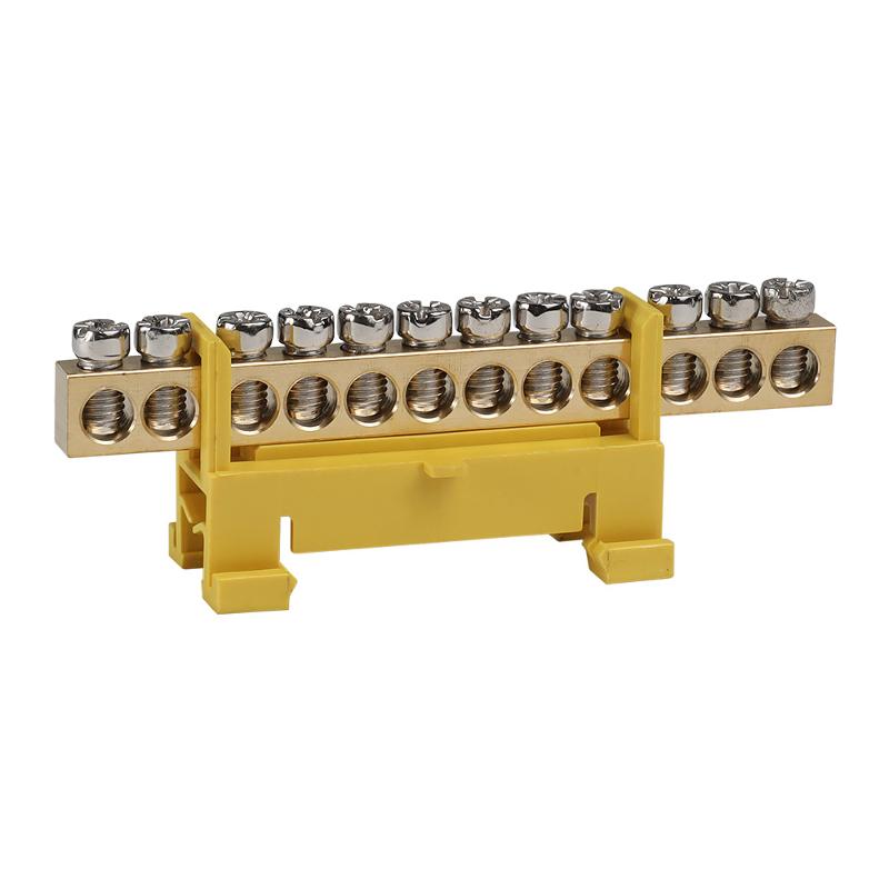 Шина нулевая тип Стойка OptiKit  BB-S-PE-DIN-12-6х9 желтый | 277834 | КЭАЗ — фото 1 | Sento