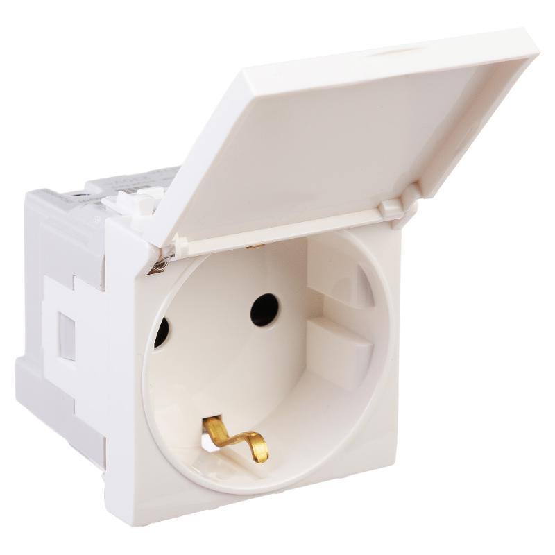 Розетка 2P+E, с з/ш, "Avanti" IP41, белая | 4400012 | DKC — миниатюра 6