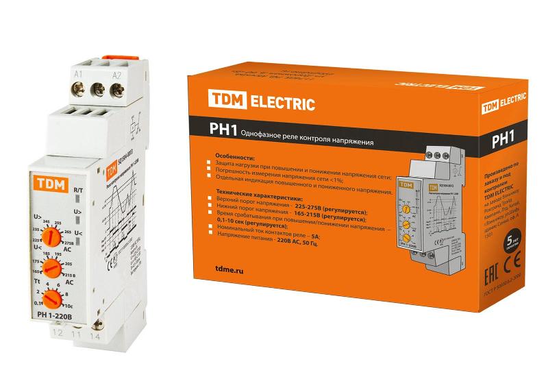 Реле напряжения РН 1-220В  | SQ1504-0013 | TDM — TDM ELECTRIC