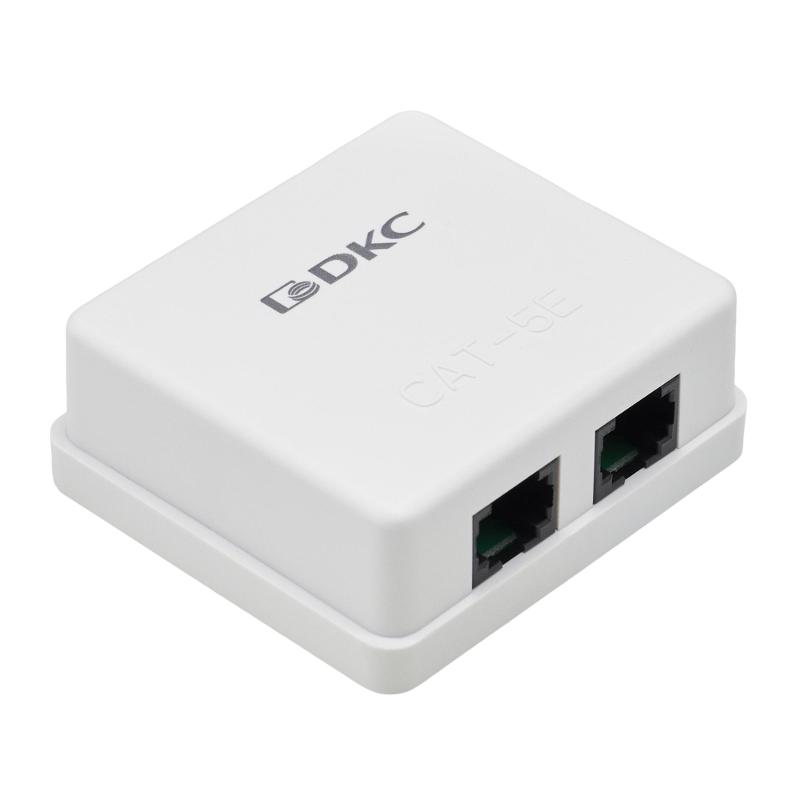 Универсальная розетка CAT5E Keystone, 2 порта | RNW5E2WH | DKC — DKC (ДКС)