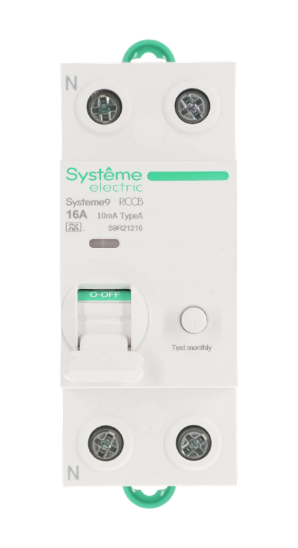 Systeme9 Выключатель дифференциального тока (ВДТ) 16A 2P 10мА Тип-A 230В | S9R21216 | SE — миниатюра 2