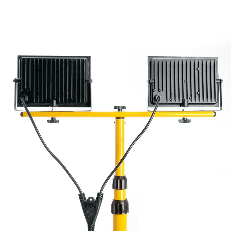 Прожектор на штативе 2*70W 6400К 220V черный IP65 , LL-504 | 41544 | FERON — миниатюра 4