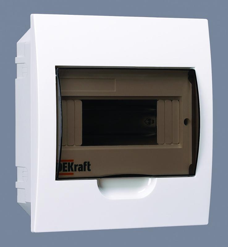 Корпус пластиковый встраиваемый 8 модулей, IP41, ЩРВ-П-8 | 31003DEK | DEKraft — DEKraft
