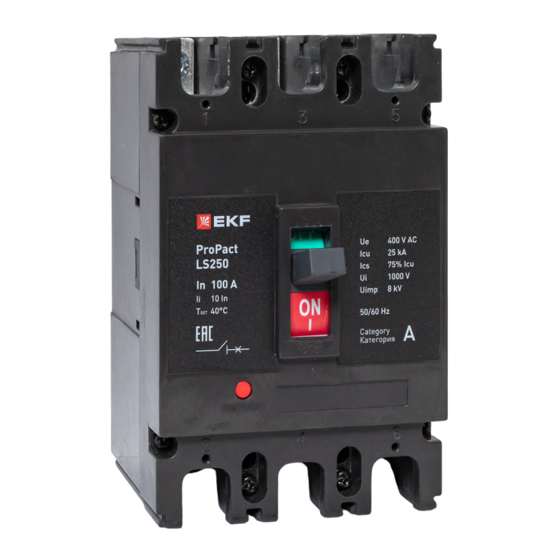 Выключатель автоматический LS250 25кА 3P 100А ProPact | mccb-250-25-3-100-ls | EKF — EKF