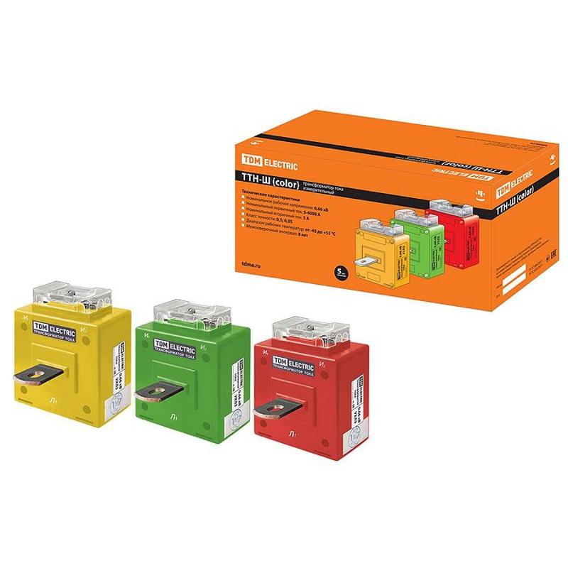 Трансформатор тока ТТН-Ш 600/5-5VA/0,5 (3 шт., color) | SQ1101-0208 | TDM — миниатюра 2