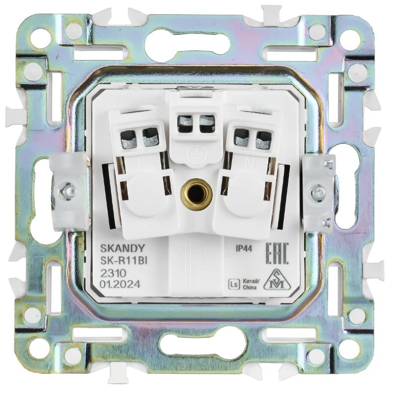 SKANDY Розетка 1-местная с заземлением с защитными шторками и крышкой 16А IP44 SK-R11Bl черный  | SK-R16-16-44-K02 | IEK — миниатюра 3