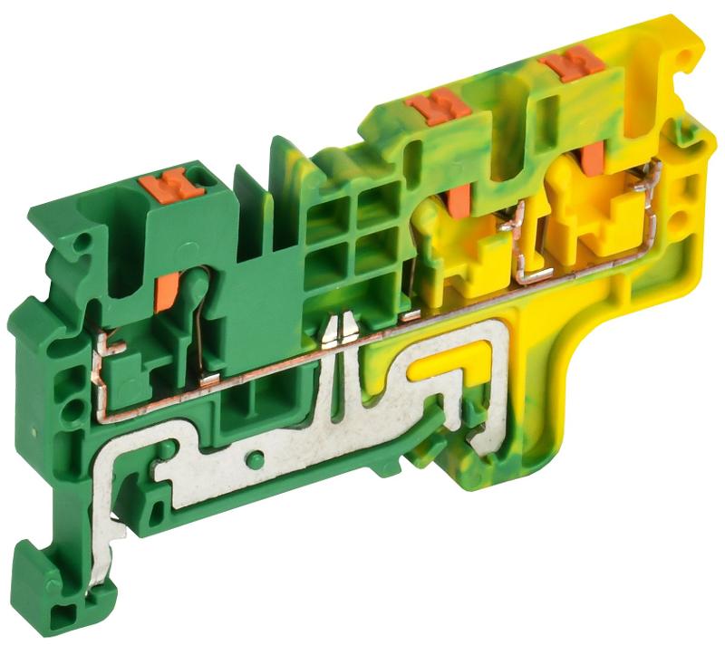 Колодка клеммная CP-MC-PEN земля 3 вывода 2,5мм2 | YCT22-03-3-K52-002 | IEK — фото 1 | Sento