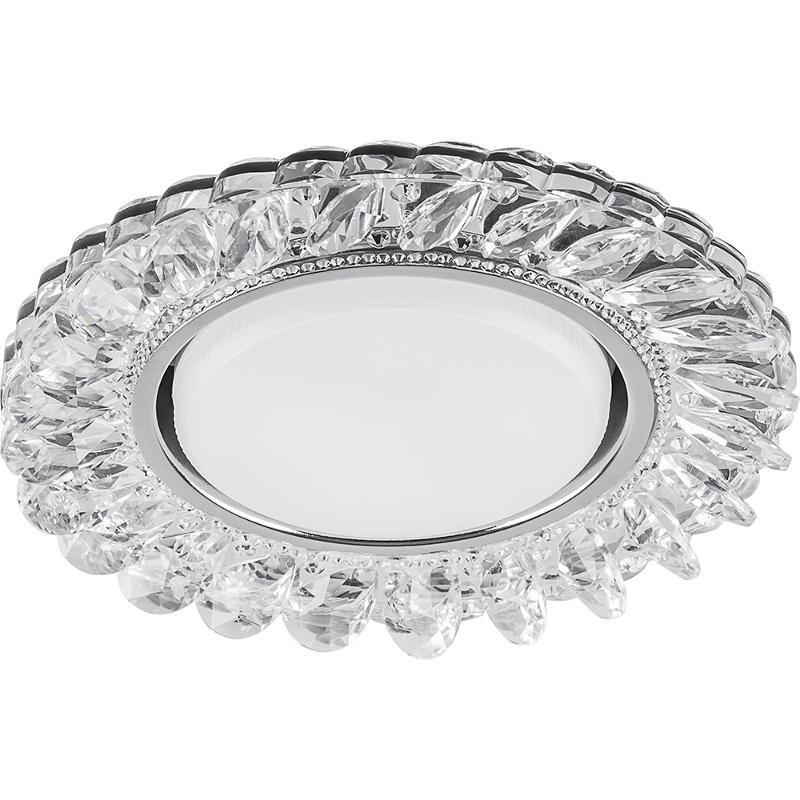 Светильник потолочный встраиваемый под лампу GX53 CD4034 20LED*2835 SMD 4000K, 15W GX53, без лампы, прозрачный, хром | 40501 | FERON — Feron