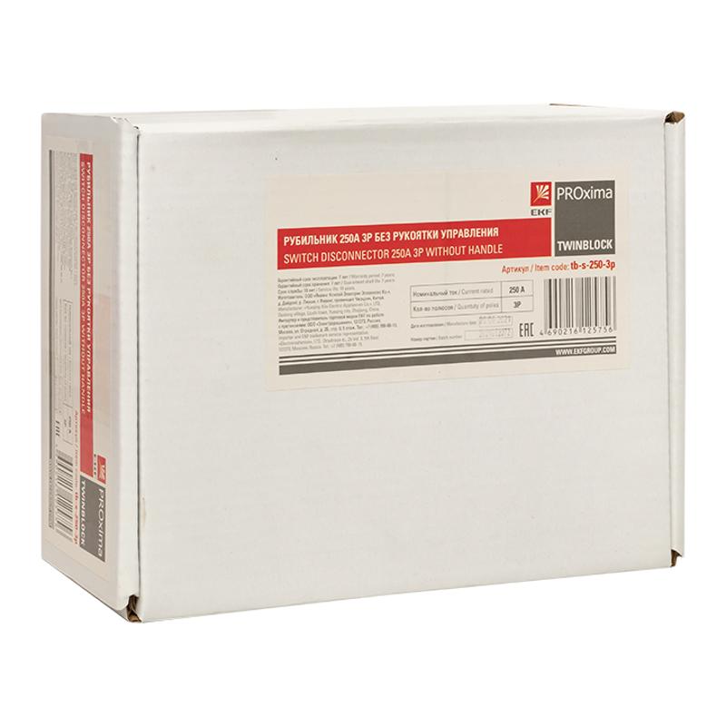 Рубильник 250A 3P без рукоятки управления TwinBlock | tb-s-250-3p | EKF — миниатюра 6