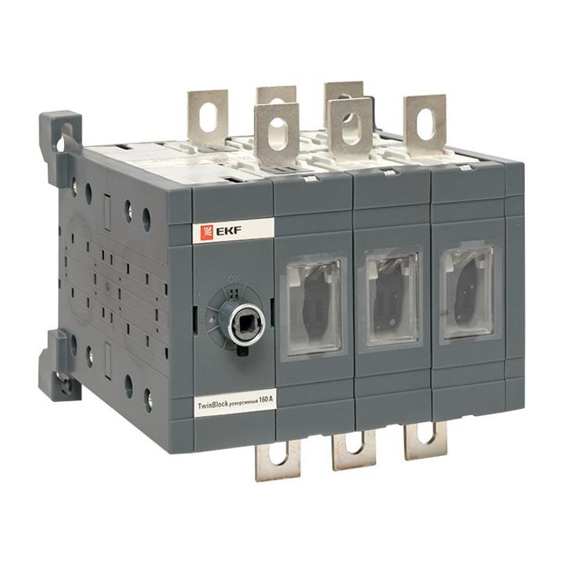 Рубильник 160A 3P реверсивный без рукоятки управления TwinBlock EKF | tb-s-160-3p-rev | EKF — EKF