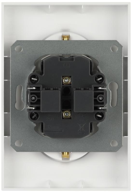 Розетка Arktik 16-2107-01 без заземления двойная 2X2P 16А-250В белый | Б0071681 | ЭРА — миниатюра 2