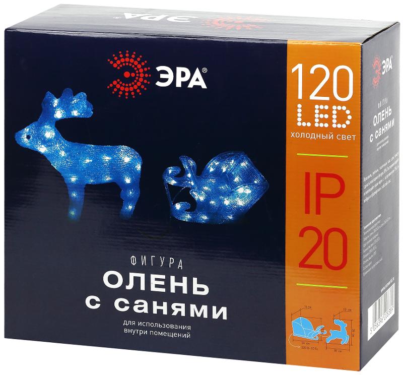 Фигура светодиодная  Олень с санями, ENIOF - 11 , 220V (2/30) | Б0047973 | ЭРА — миниатюра 3