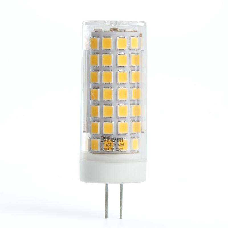 Лампа светодиодная, (9W) 230V G4 4000K JCD, LB-434 | 38144 | FERON — миниатюра 3