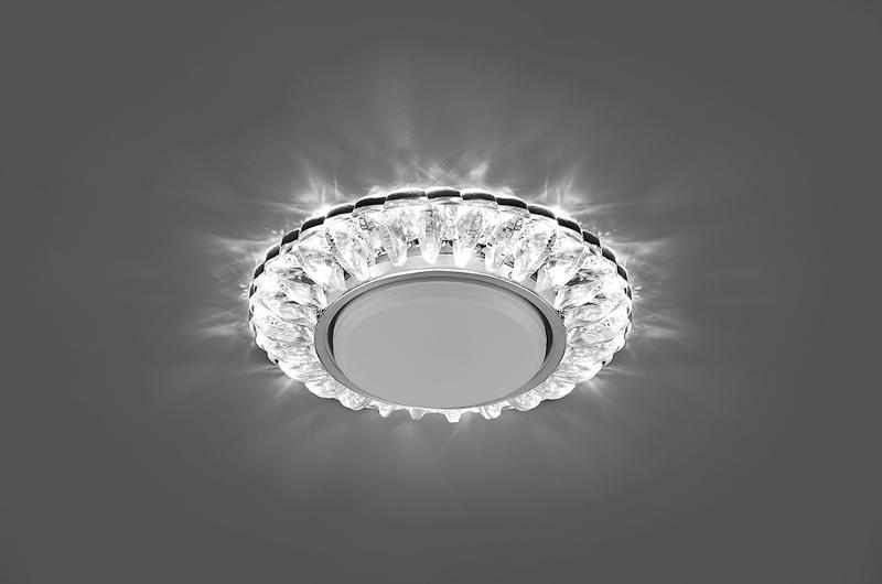 Светильник потолочный встраиваемый под лампу GX53 CD4026 20LED*2835 SMD 4000K, 15W GX53, без лампы, прозрачный, хром | 29540 | FERON — миниатюра 4
