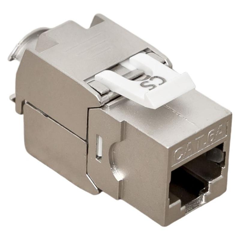 Модуль Keystone TERACOM CS Cat.6A экранированный STP 110 IDC 180 градусов самозажимной (Toolless)|TRCS-KSTN-T180D-6ASTP| EKF — EKF