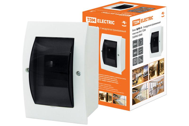 Бокс пластиковый встраиваемый ЩРВ-П-3 модуля IP40 | SQ0902-0008 | TDM — TDM ELECTRIC