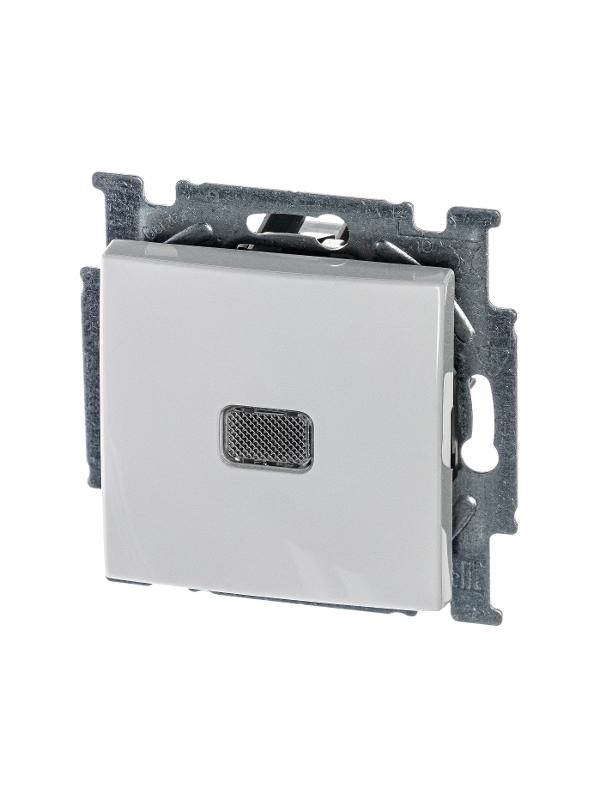 ABB Basic 55 Альп. белый Выключатель 1-клавишный с подсветкой | 1012-0-2153  | 2CKA001012A2153 | ABB — ABB